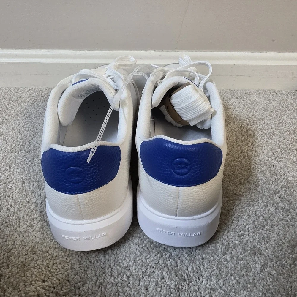 Peter Millar Mens Crown Sport Drift White Leather Hybrid Course Shoe Sz 11.5 NEW